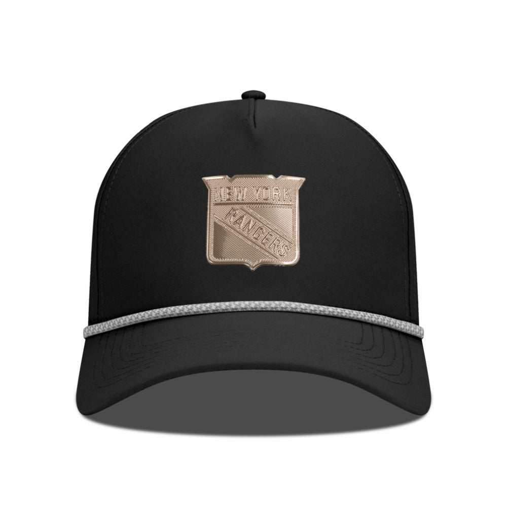 New York Rangers Levelwear Gordon Copper Insignia Vented Adjustable Hat Black