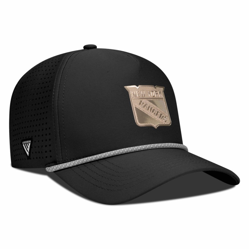 New York Rangers Levelwear Gordon Copper Insignia Vented Adjustable Hat Black
