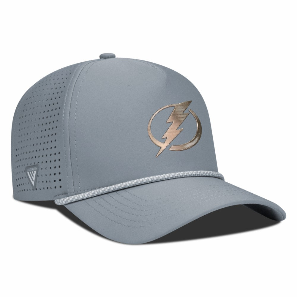 Tampa Bay Lightning Levelwear Gordon Copper Insignia Vented Adjustable Hat Gray