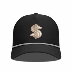 Seattle Kraken Levelwear Gordon Copper Insignia Vented Adjustable Hat Black