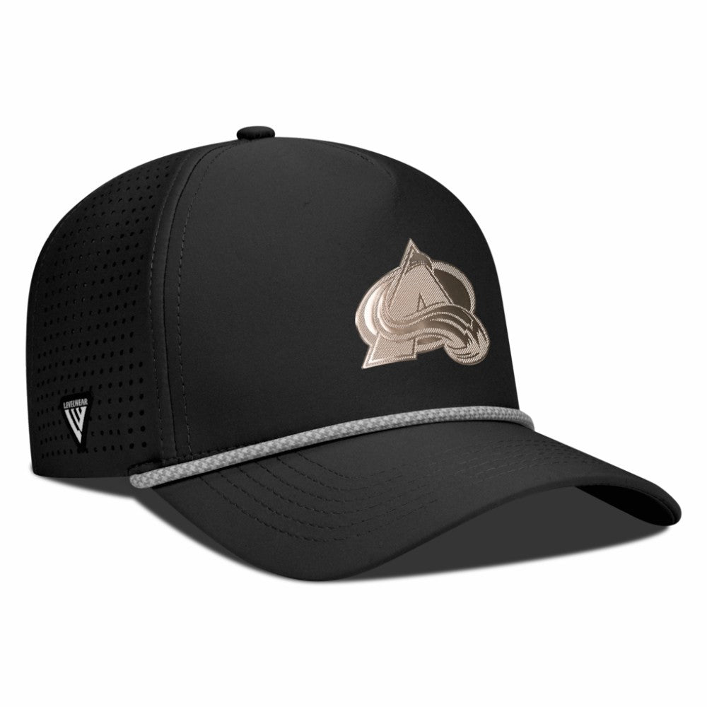 Colorado Avalanche Levelwear Gordon Copper Insignia Vented Adjustable Hat Black