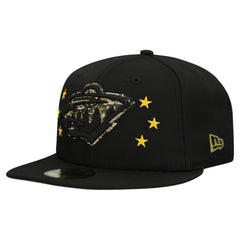 Minnesota Wild New Era Military Appreciation Digital Camo Stars 59FIFTY Fitted Hat Black