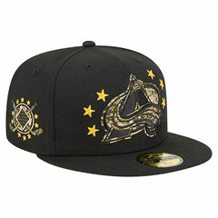 Colorado Avalanche New Era Military Appreciation Digital Camo Stars 59FIFTY Fitted Hat Black