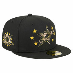 Dallas Stars New Era Military Appreciation Digital Camo Stars 59FIFTY Fitted Hat Black