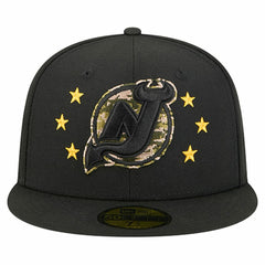 New Jersey Devils New Era Military Appreciation Digital Camo Stars 59FIFTY Fitted Hat Black