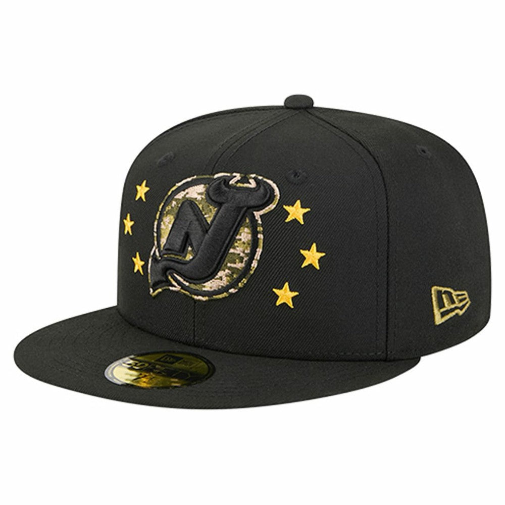 New Jersey Devils New Era Military Appreciation Digital Camo Stars 59FIFTY Fitted Hat Black