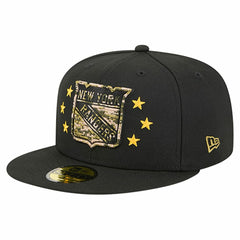 New York Rangers New Era Military Appreciation Digital Camo Stars 59FIFTY Fitted Hat Black