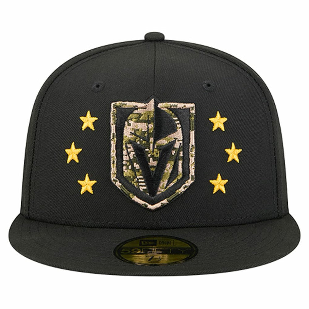 Vegas Golden Knights New Era Military Appreciation Digital Camo Stars 59FIFTY Fitted Hat Black