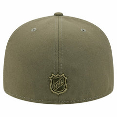 Boston Bruins New Era Military Appreciation Flag 59FIFTY Fitted Hat Olive