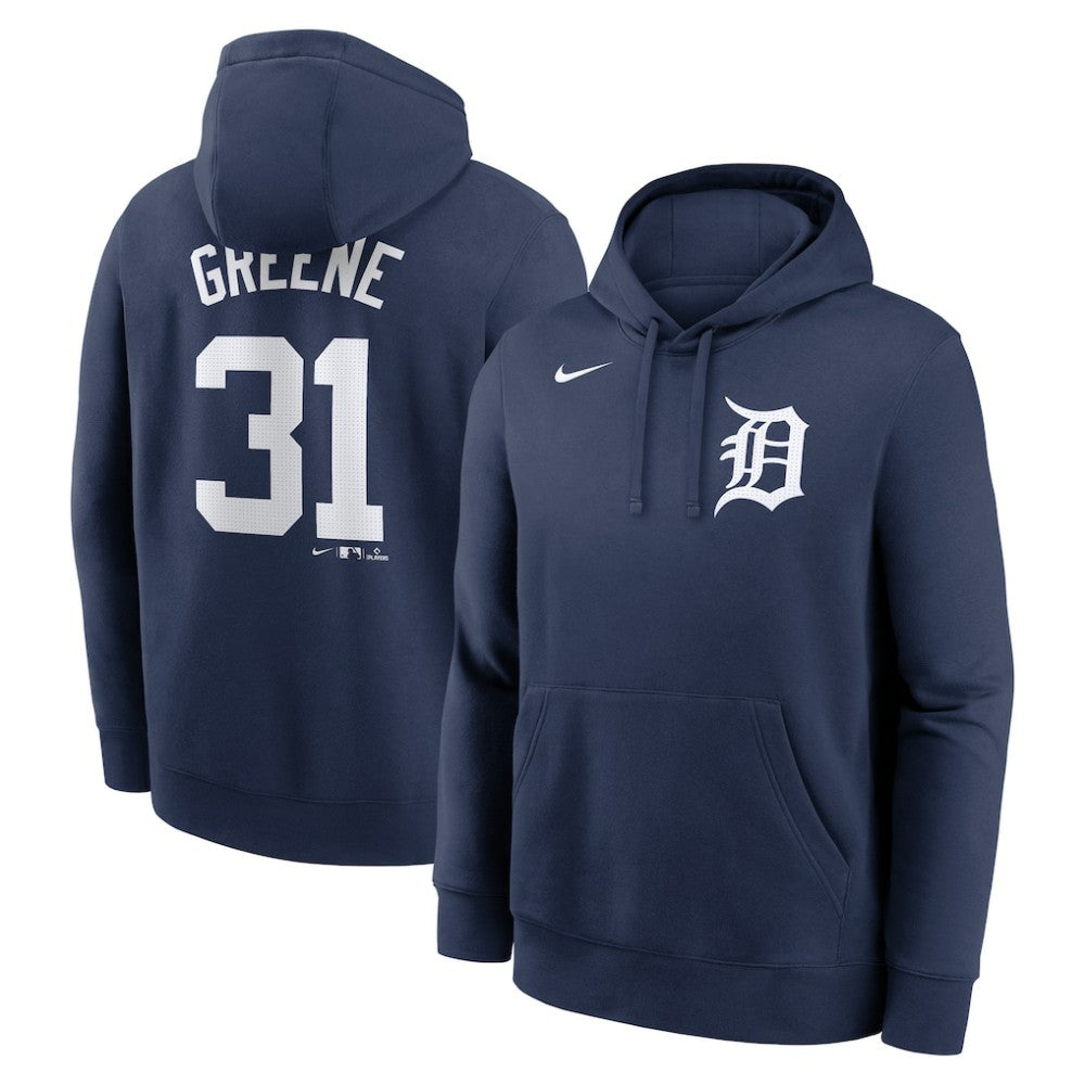 Riley Greene Detroit Tigers Player Name & Number Club Fleece Pullover Hoodie Navy | Nike
