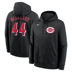 Elly De La Cruz Cincinnati Reds Player Name & Number Club Fleece Pullover Hoodie Black | Nike