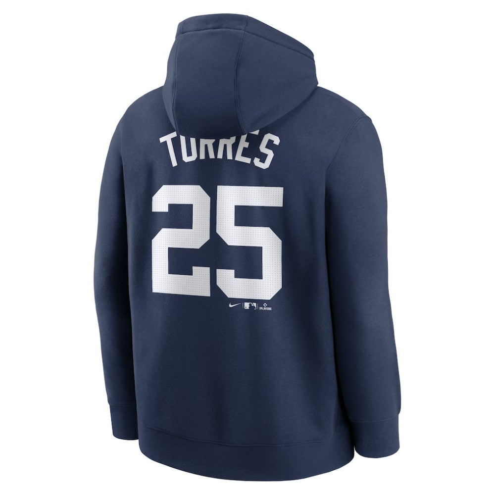 Gleyber Torres Detroit Tigers Player Name & Number Club Fleece Pullover Hoodie Navy | Nike