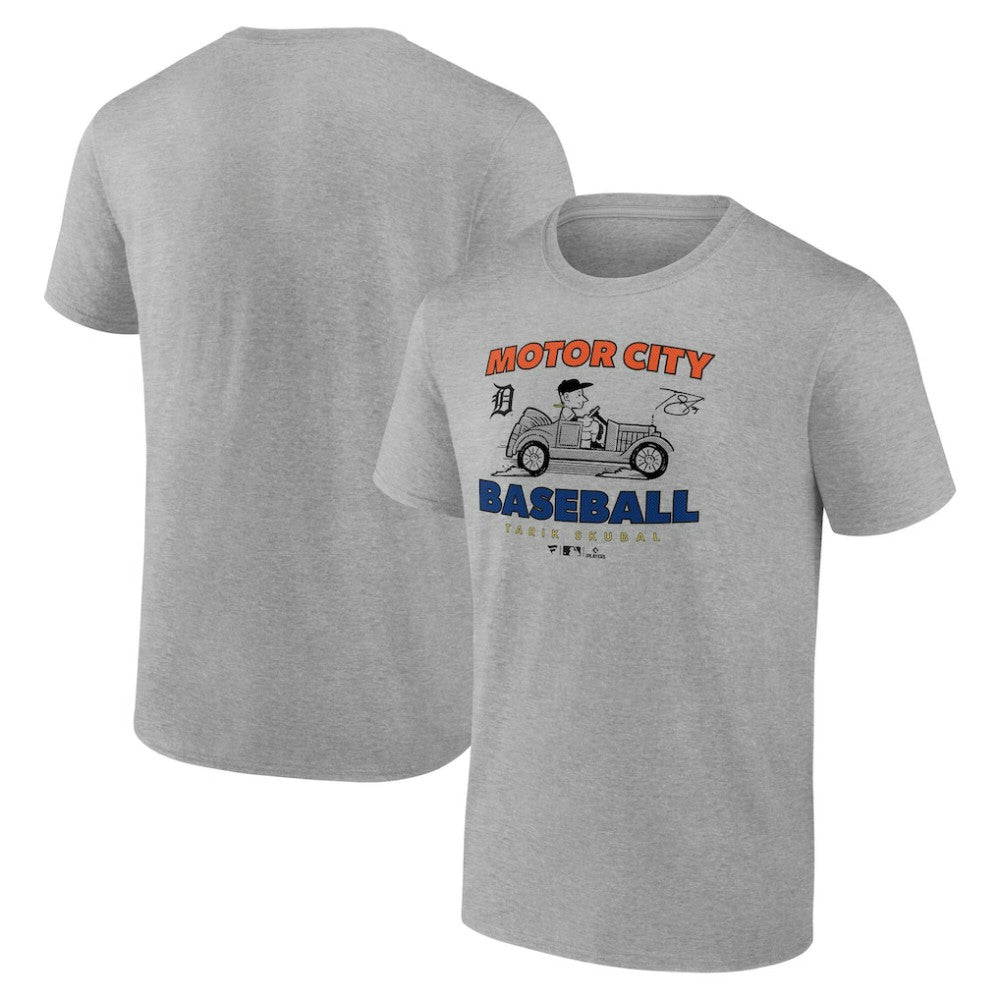 Tarik Skubal Detroit Tigers Motor City Baseball T-Shirt Heather Gray