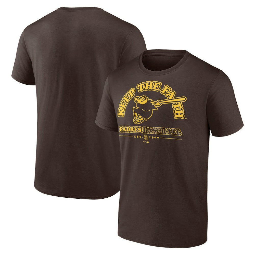 San Diego Padres Keep The Faith T-Shirt Brown