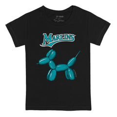 Miami Marlins Tiny Turnip Youth Balloon Dog T-Shirt Black