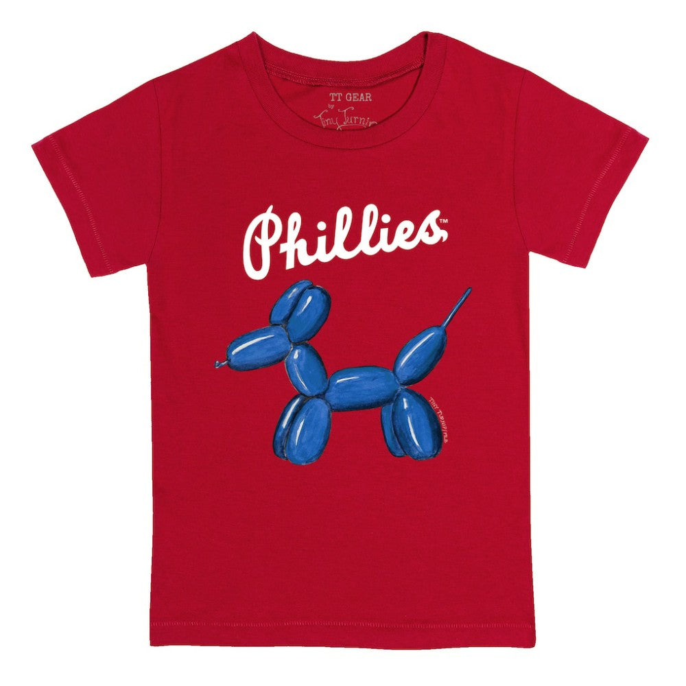 Philadelphia Phillies Tiny Turnip Youth Balloon Dog T-Shirt Red