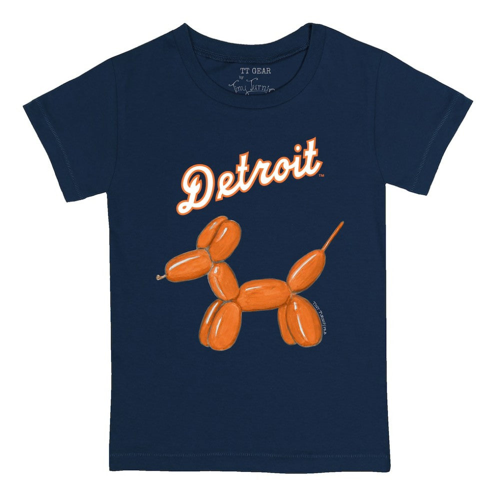Detroit Tigers Tiny Turnip Youth Balloon Dog T-Shirt Navy