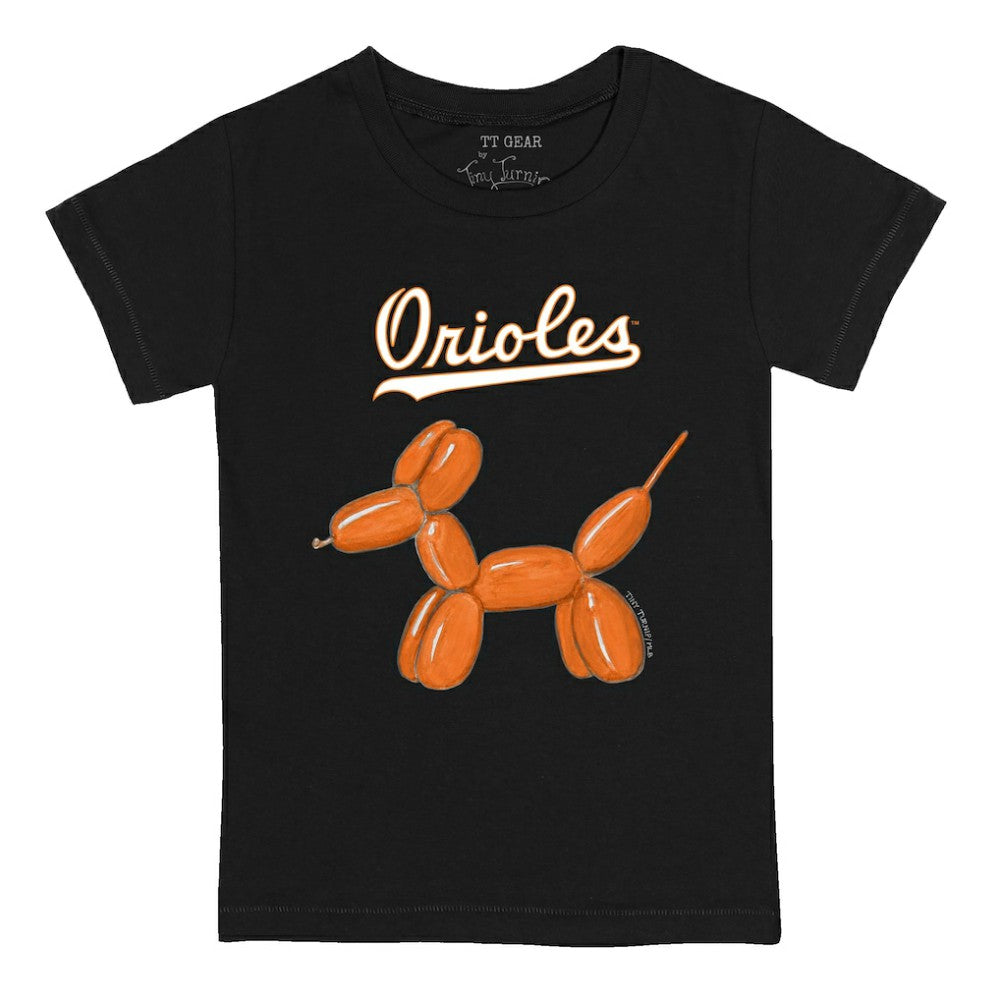 Baltimore Orioles Tiny Turnip Youth Balloon Dog T-Shirt Black