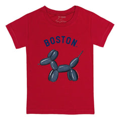 Boston Red Sox Tiny Turnip Youth Balloon Dog T-Shirt Red