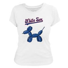 Chicago White Sox Tiny Turnip Women's Balloon Dog T-Shirt White