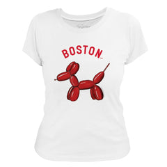 Boston Red Sox Tiny Turnip Women's Balloon Dog T-Shirt White