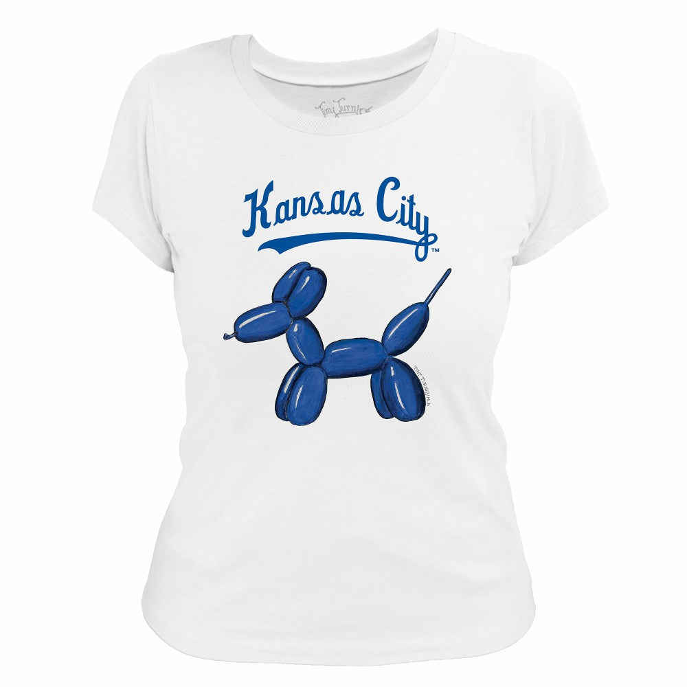 Kansas City Royals Tiny Turnip Women's Balloon Dog T-Shirt White