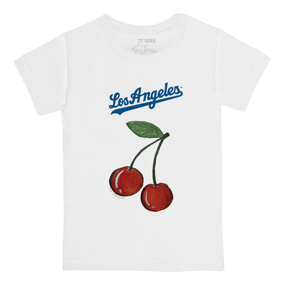 Los Angeles Dodgers Tiny Turnip  Youth Cherries T-Shirt White