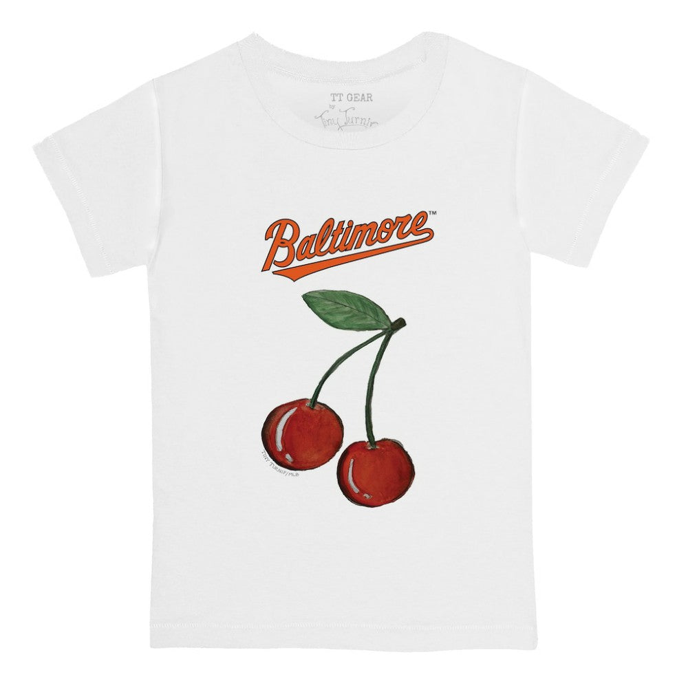 Baltimore Orioles Tiny Turnip  Youth Cherries T-Shirt White