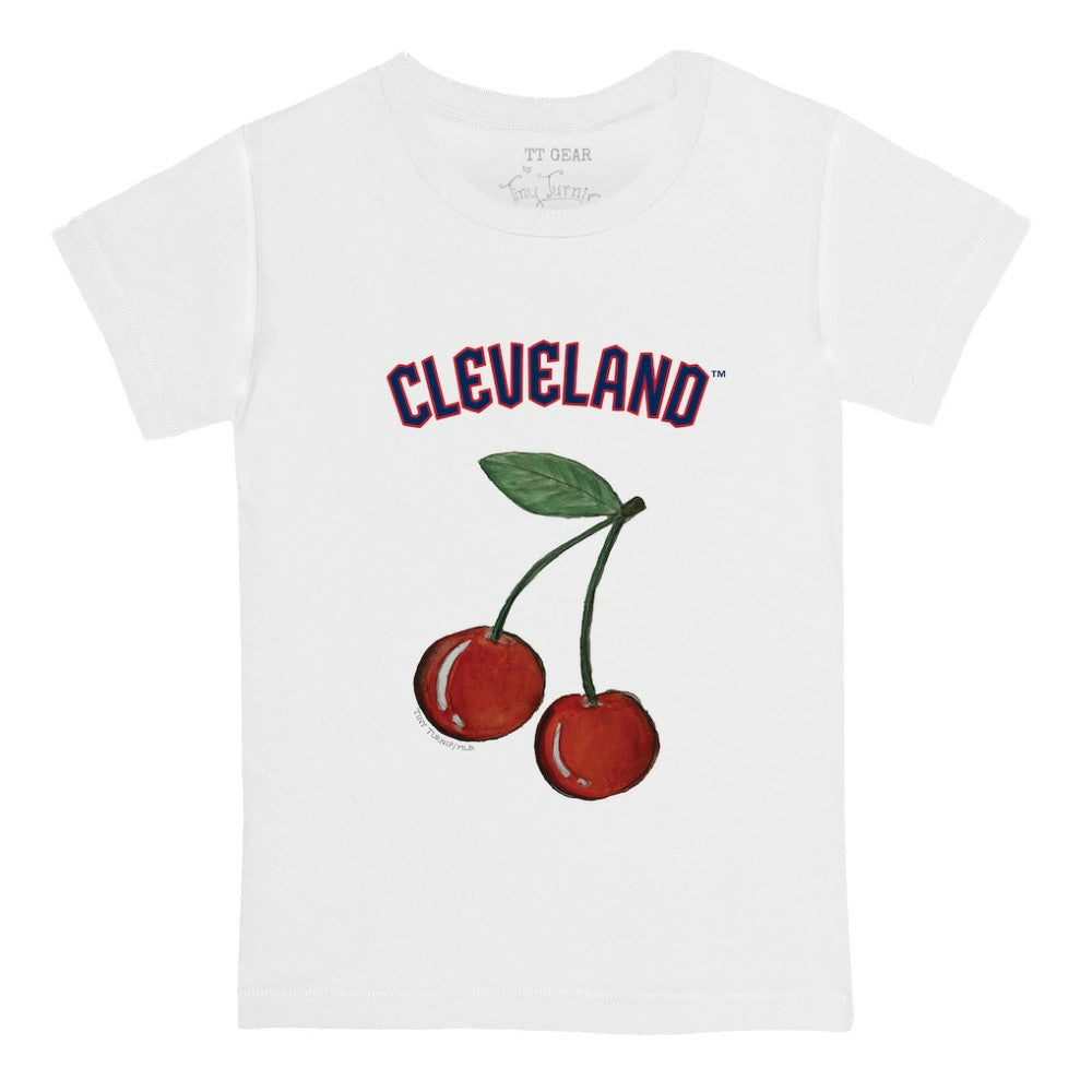Cleveland Guardians Tiny Turnip  Youth Cherries T-Shirt White