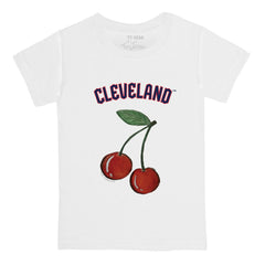 Cleveland Guardians Tiny Turnip  Youth Cherries T-Shirt White