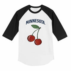 Minnesota Twins Tiny Turnip Youth Cherries 3/4-Sleeve Raglan Baseball T-Shirt White
