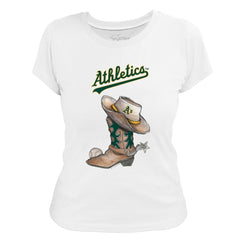 Athletics Tiny Turnip Women's Cowboy Boot T-Shirt White