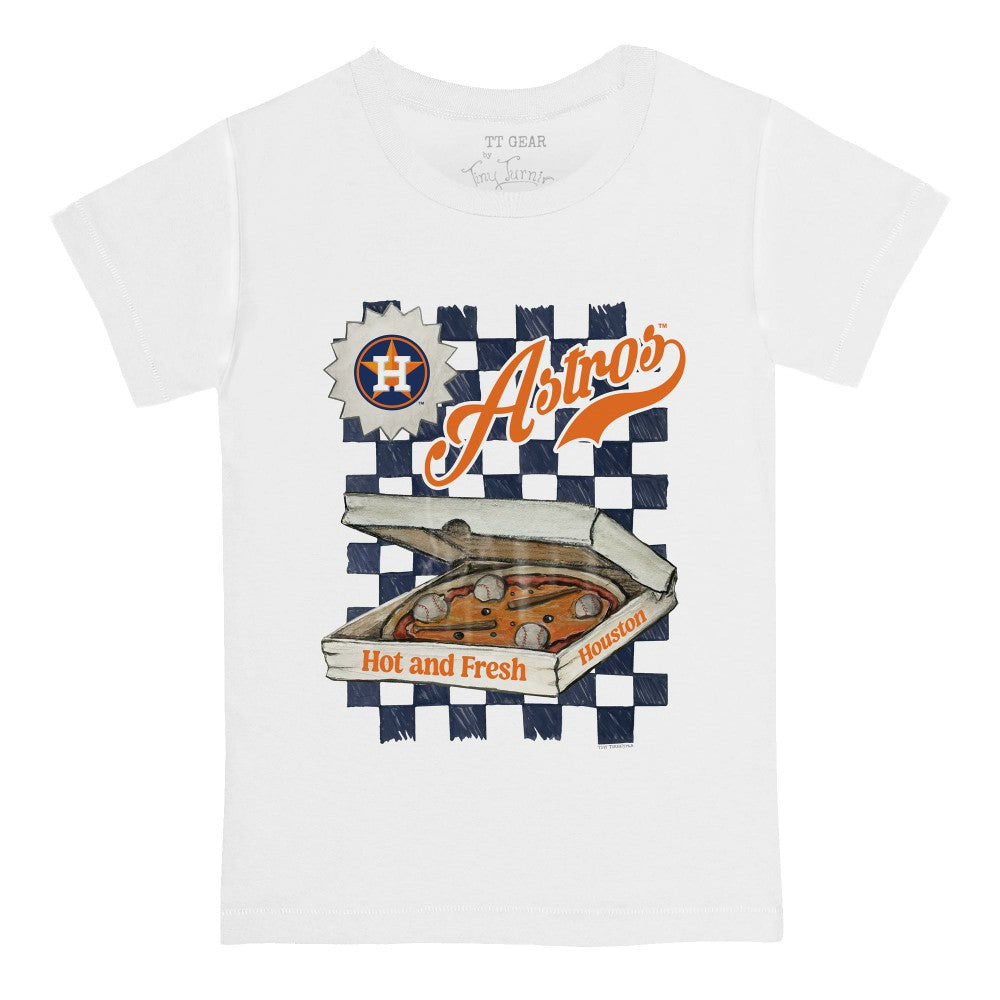 Houston Astros Tiny Turnip Youth Pizza T-Shirt White
