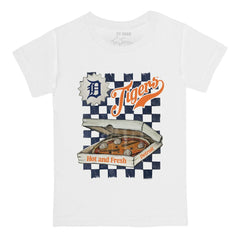 Detroit Tigers Tiny Turnip Youth Pizza T-Shirt White