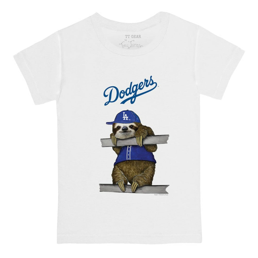 Los Angeles Dodgers Tiny Turnip Youth Sloth T-Shirt White