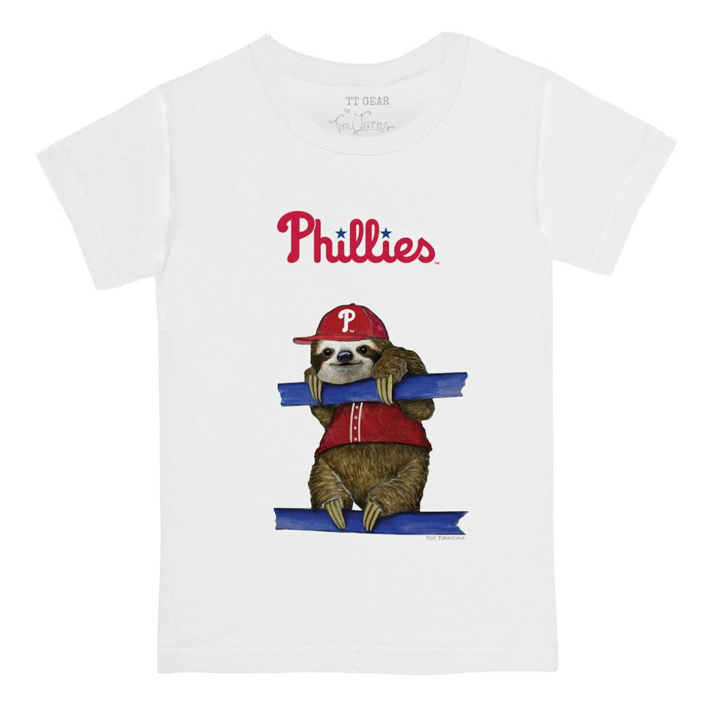 Philadelphia Phillies Tiny Turnip Youth Sloth T-Shirt White