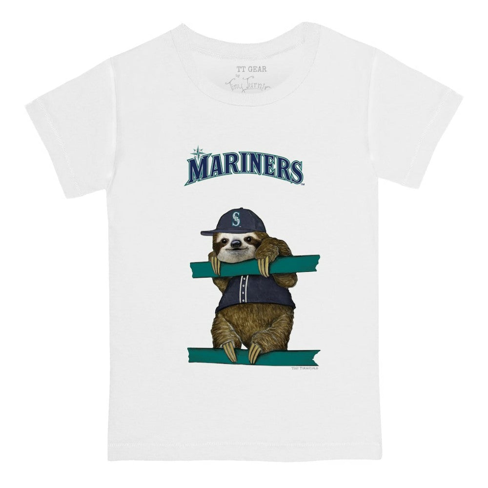 Seattle Mariners Tiny Turnip Youth Sloth T-Shirt White