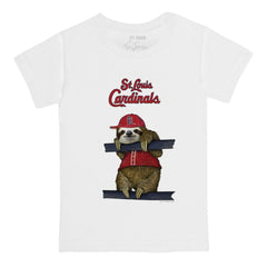 St. Louis Cardinals Tiny Turnip Youth Sloth T-Shirt White