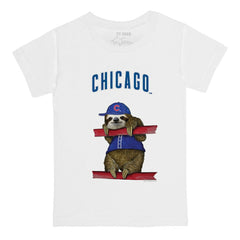 Chicago Cubs Tiny Turnip Youth Sloth T-Shirt White