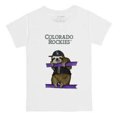 Colorado Rockies Tiny Turnip Youth Sloth T-Shirt White