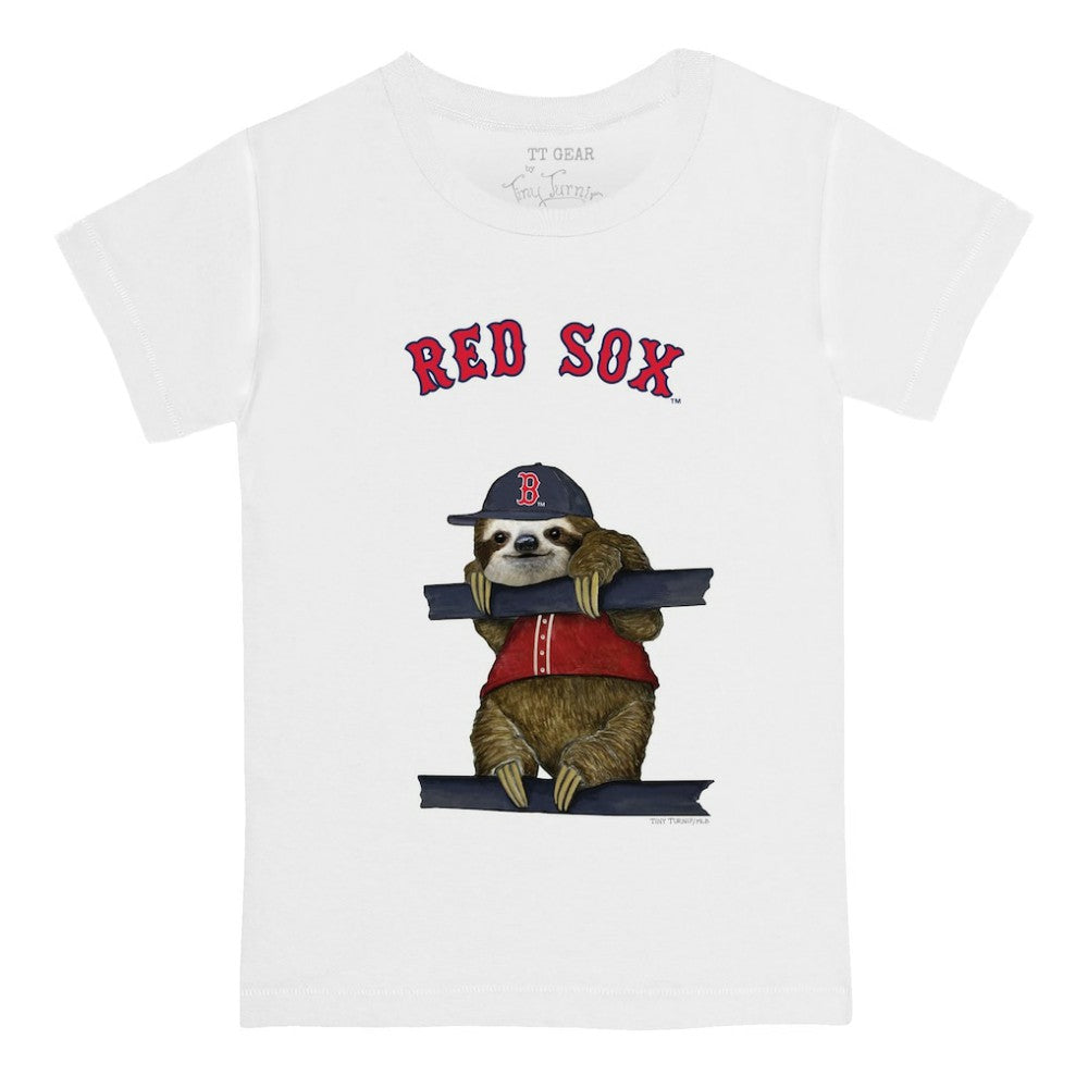 Boston Red Sox Tiny Turnip Youth Sloth T-Shirt White