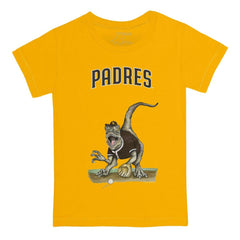 San Diego Padres Tiny Turnip Youth Velociraptor T-Shirt Gold
