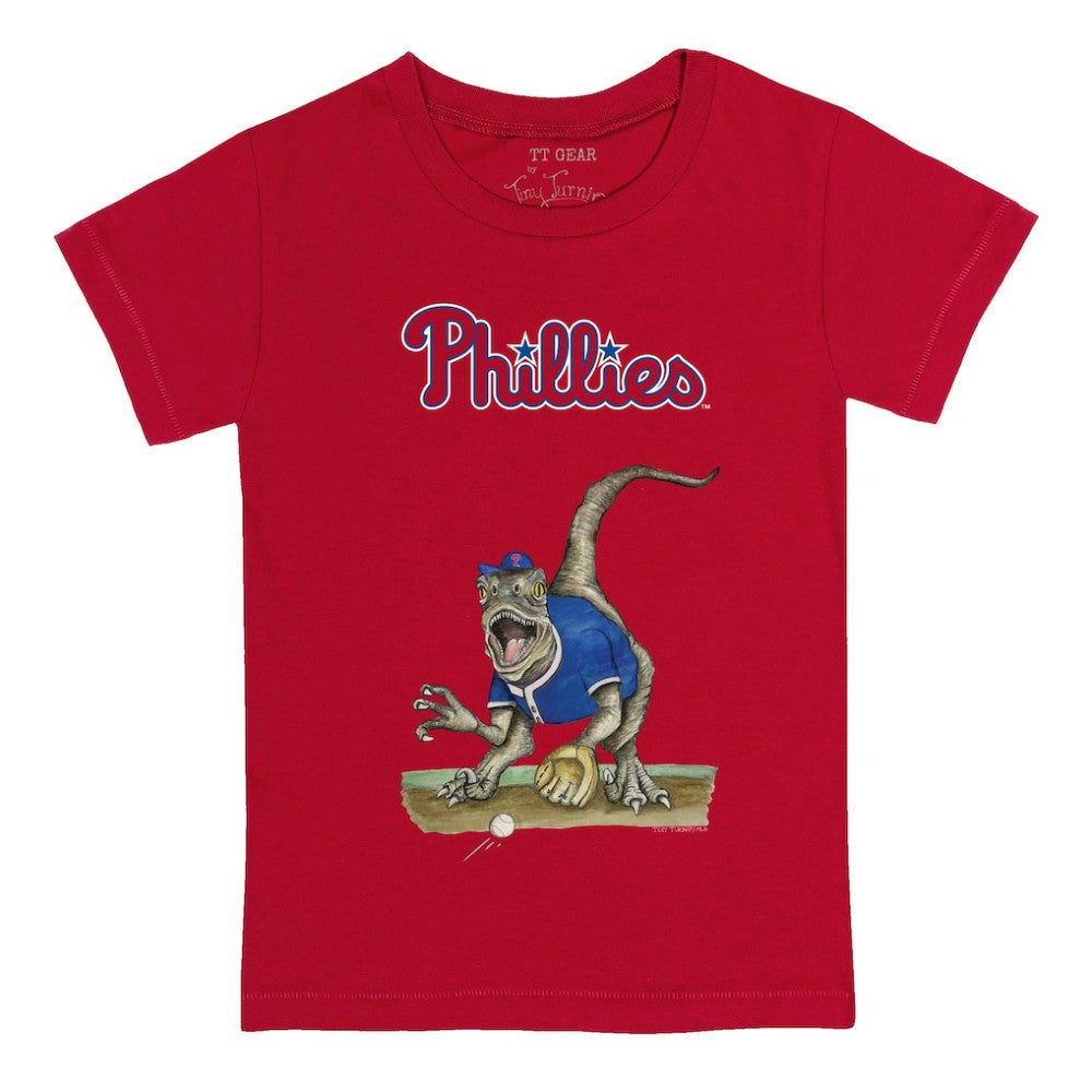 Philadelphia Phillies Tiny Turnip Youth Velociraptor T-Shirt Red