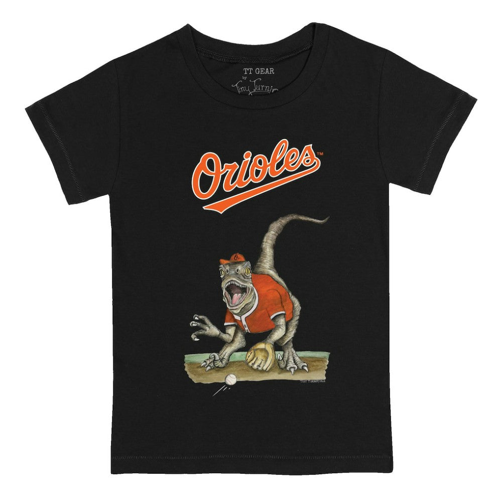 Baltimore Orioles Tiny Turnip Youth Velociraptor T-Shirt Black