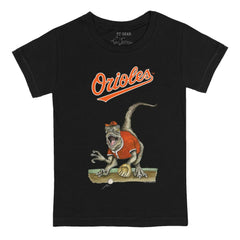 Baltimore Orioles Tiny Turnip Youth Velociraptor T-Shirt Black