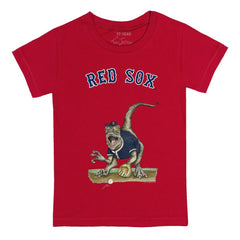 Boston Red Sox Tiny Turnip Youth Velociraptor T-Shirt Red