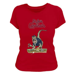 St. Louis Cardinals Tiny Turnip Women's Velociraptor T-Shirt Red