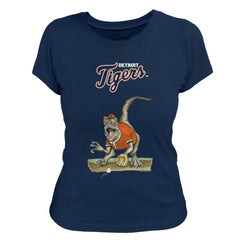 Detroit Tigers Tiny Turnip Women's Velociraptor T-Shirt Navy