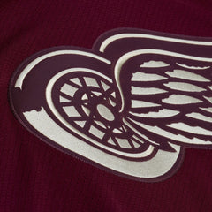 Detroit Red Wings Mitchell & Ness x Just Don Jersey Hoodie Crimson