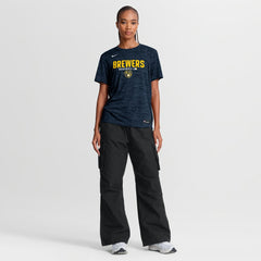 Milwaukee Brewers Women's Authentic Collection Velocity Dri-FIT T-Shirt Navy | Nike